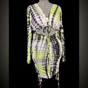 NWT, Fashion Nova tie dye mini dress, sz 1x